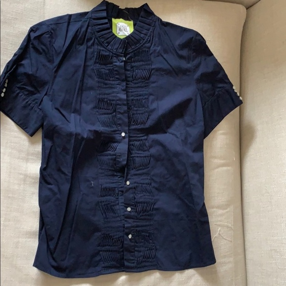 Elizabeth McKay Navy Blouse PRICE CUT